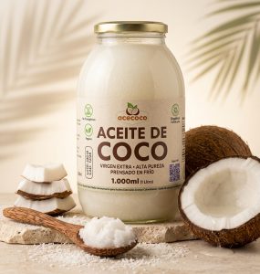 Acecoco - Aceite de Coco Orgánico - Prensado en frío - sin refinar - Renace Jeox - Aceites Esenciales Aromas Colombianas