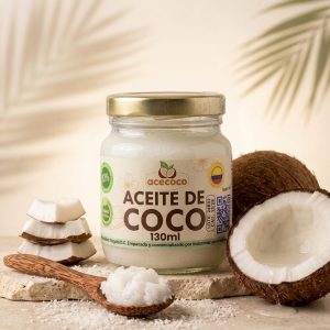 Acecoco - Aceite de Coco Orgánico - Prensado en frío - sin refinar - Renace Jeox - Aceites Esenciales Aromas Colombianas