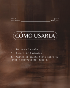 Vela Corporal para Masajes - Elixir - Aceites Esenciales Aromas Colombianas - Renace Jeox