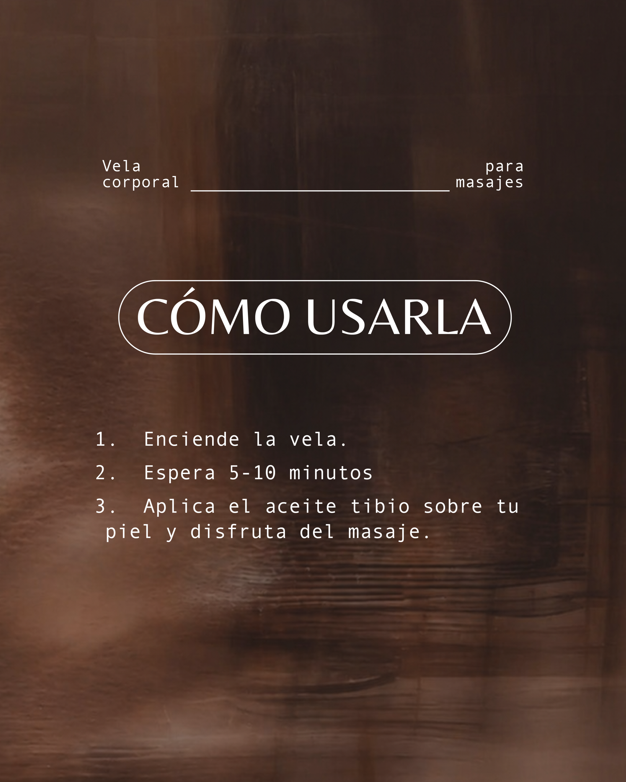 Vela Corporal para Masajes - Elixir - Aceites Esenciales Aromas Colombianas - Renace Jeox