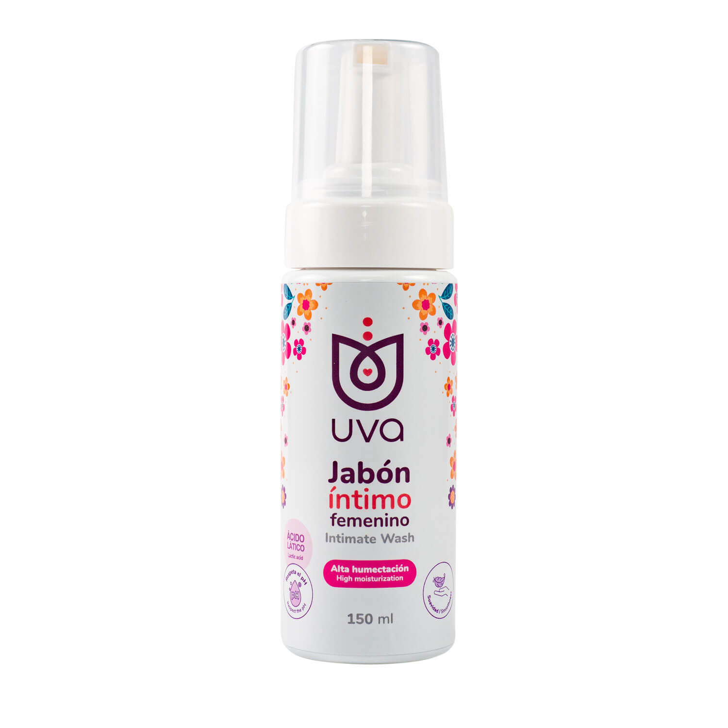 Jabón Íntimo UVA Espuma - Aceites Esenciales Aromas Colombianas - Renace Jeox